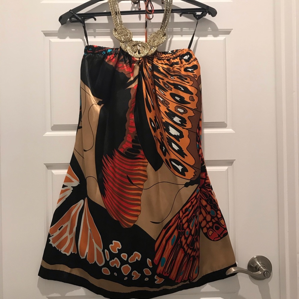 Rampage Mini, Jeweled Halter Dress: S